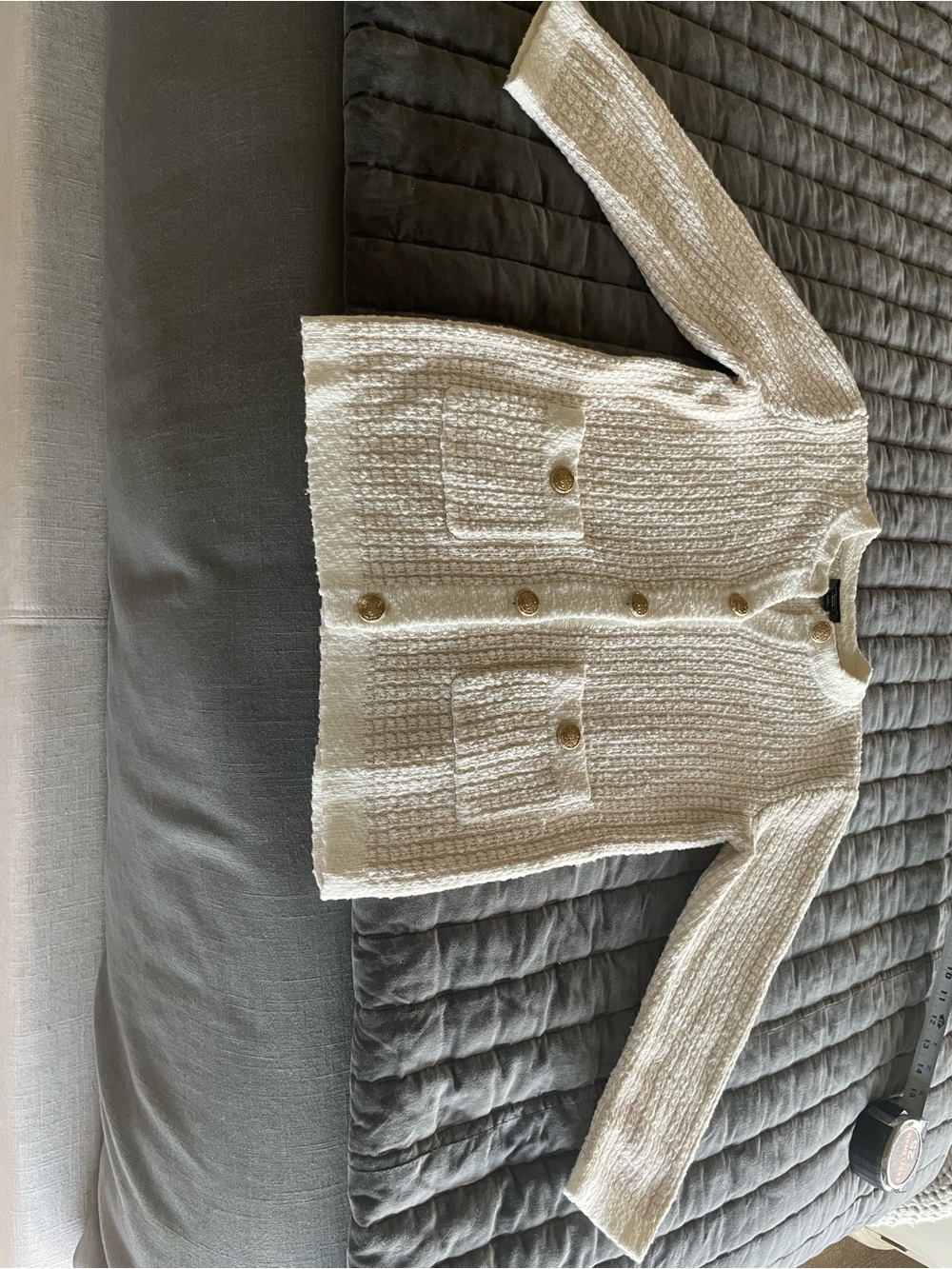 Elegant and Classy Textured Button-Up Cardigan